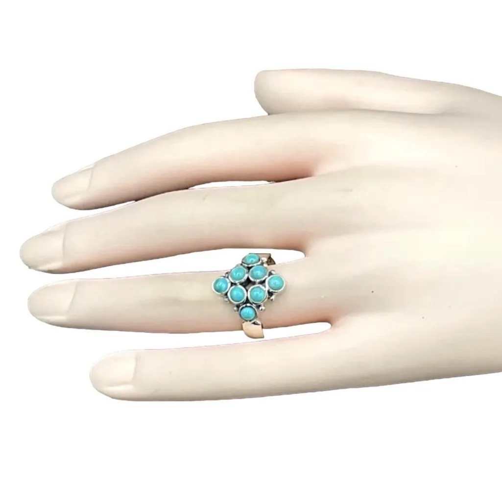 BARSE Sterling Silver Tesserae Turquoise Ring Sz 8 NWT Blue - Image 8
