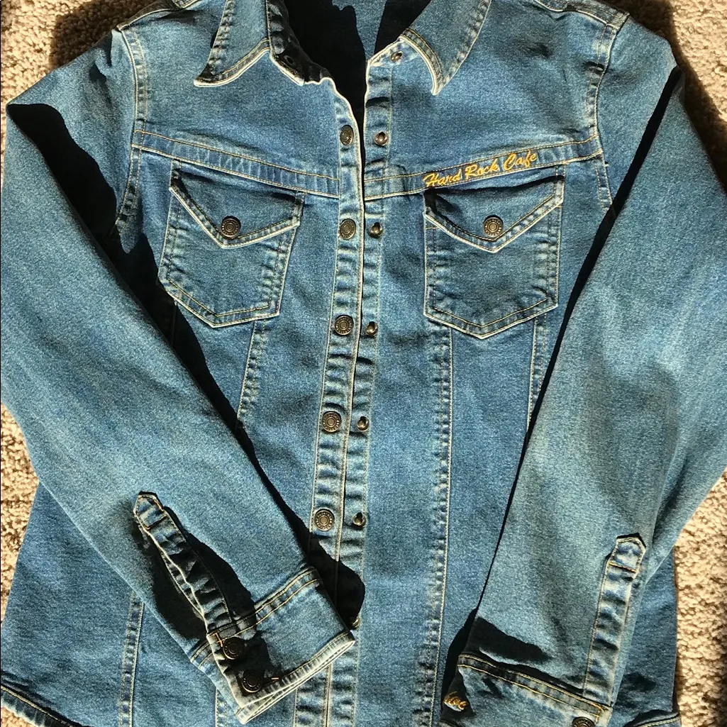 Hard Rock Cafe Authentic denim/jean jacket‎ size XS - Image 3