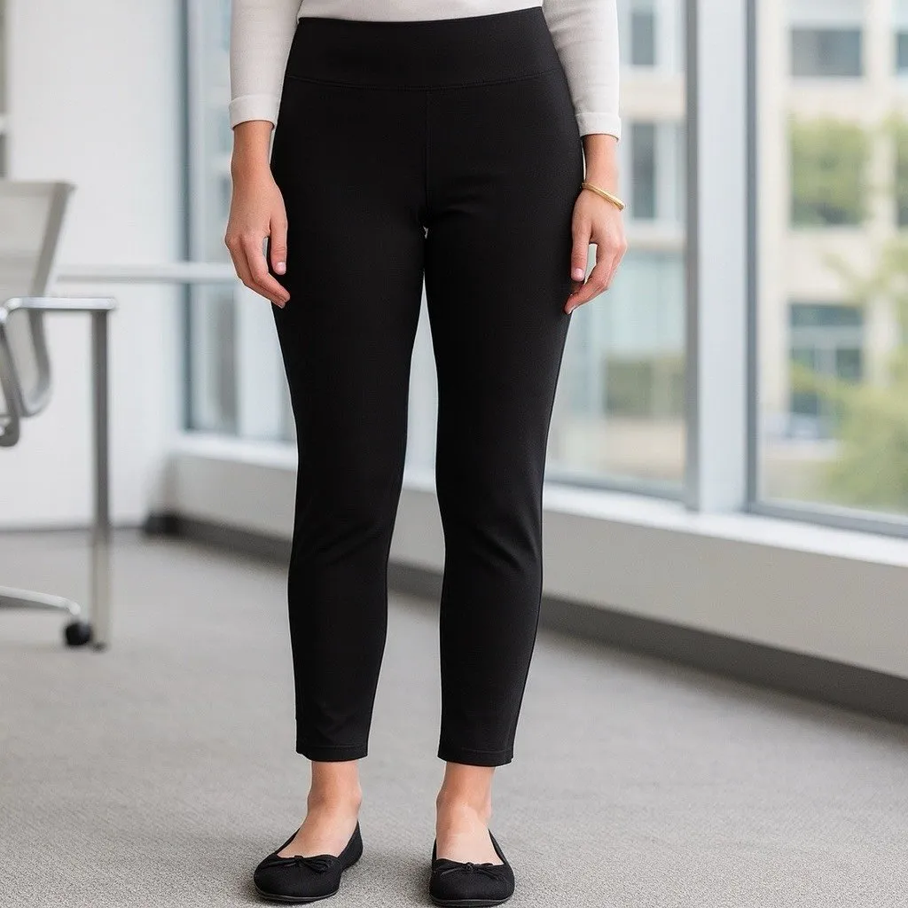 Spanx High Waisted Ponte Ankle Leggings Classic Black Capsule Career Slimming XL - Image 2