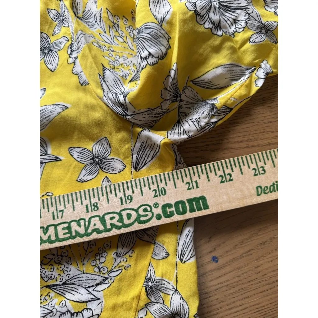 A New Day Women Shirt Size Medium Long Sleeve Floral Rayon Boho Lightweight City - Image 5