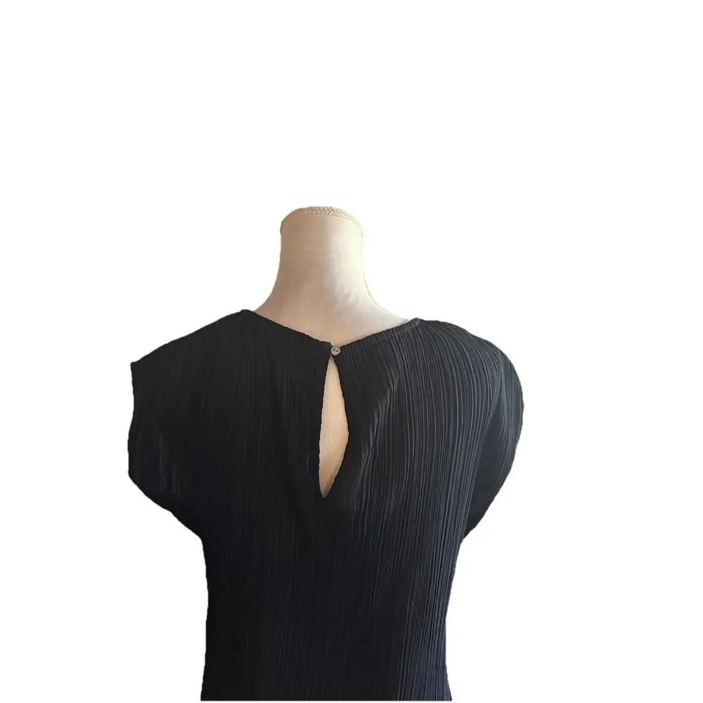 Madewell Plisse’ mini tea crinkle dress Sz 00 Pleated Corp Core Office Siren - Image 6