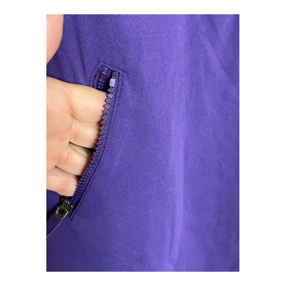 NWT Athleta Suedy Lady Dress XXS Nightshade Purple Long Sleeve Mini Surplice - Image 3