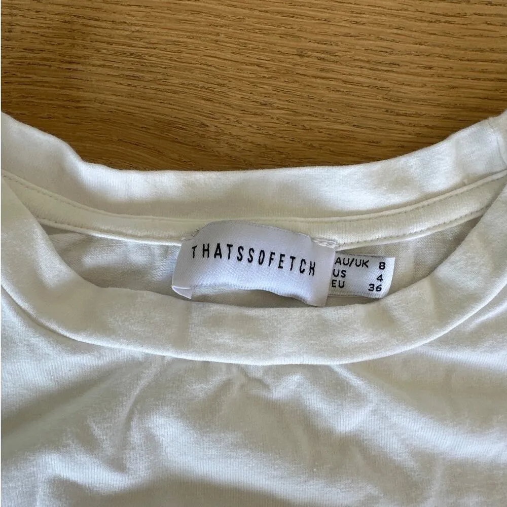 That’s so Fetch - Pitstop Tee in White & Pink - Image 2