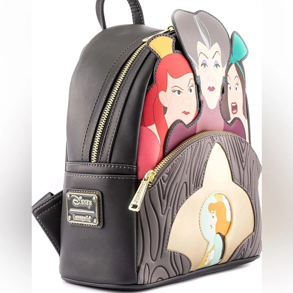 Loungefly Disney Villains Scene Evil Stepmother and Stepsisters Mini Backpack - Image 11