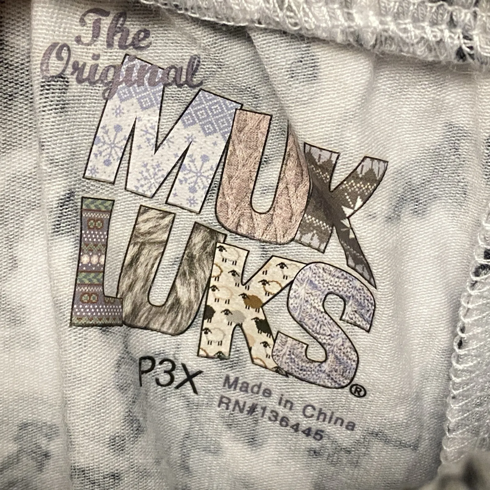 The Original Muk Luks Woman Plus P3X Camouflage Drawstring Elastic Waist Jogger Size 3X - Image 4