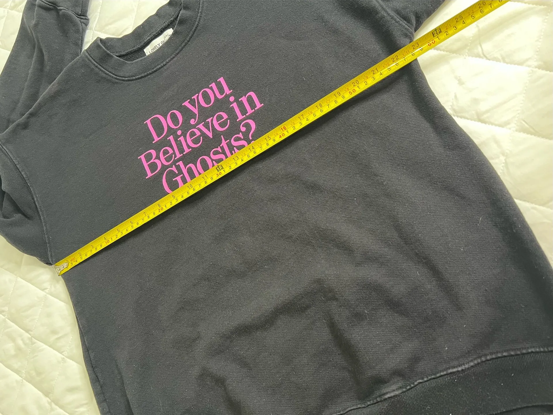 Lonely Ghost Graphic Sweatshirt Womens Size XL Streetwear Mental Health Crewneck - Image 7