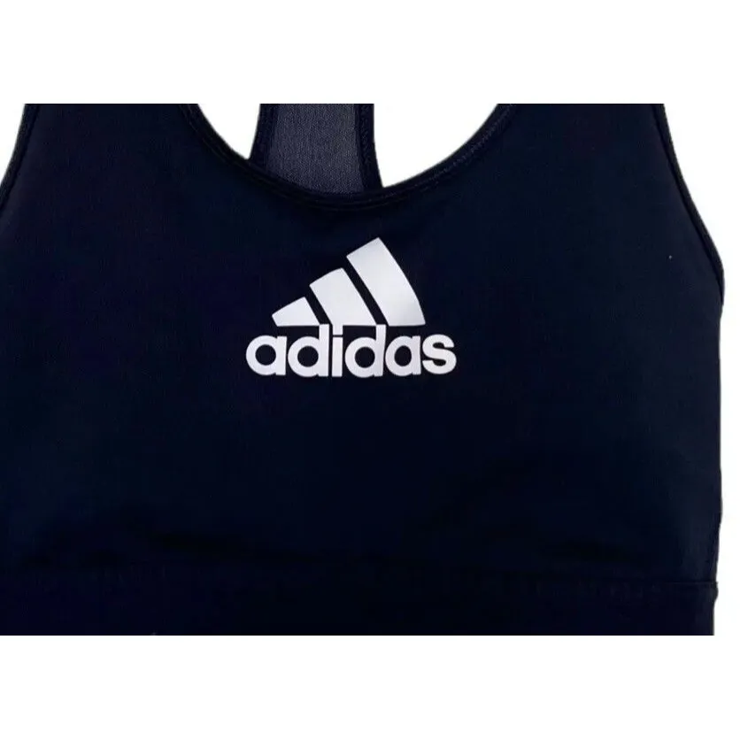 Adidas Top Cropped Activewear Sz Small Womens Sports Bra Logo Mesh Work Out Gym - Image 8