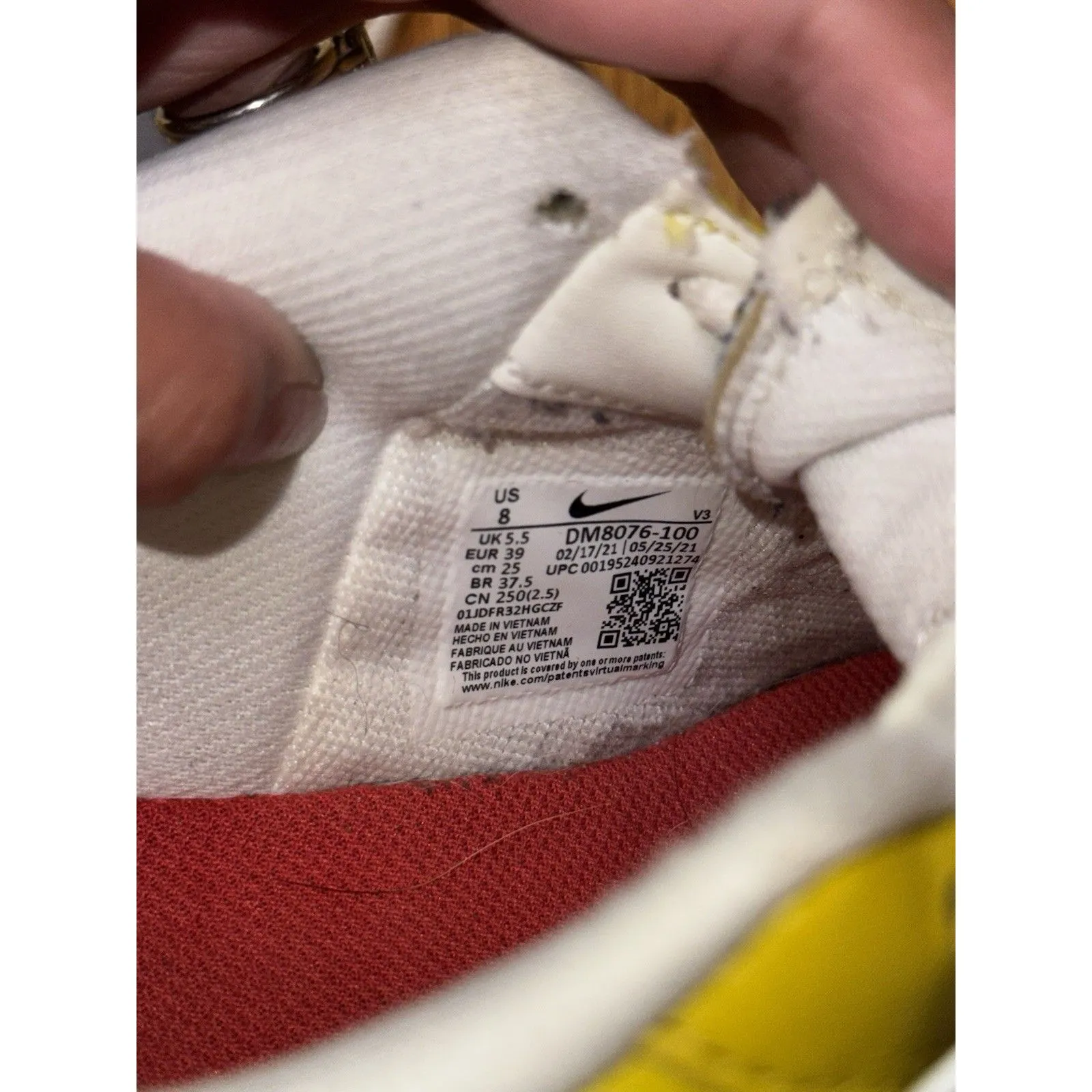 Nike Women’s Air Force 1 Patchwork Low Shadow Multi Print Houndstooth Size US 8 - Image 5