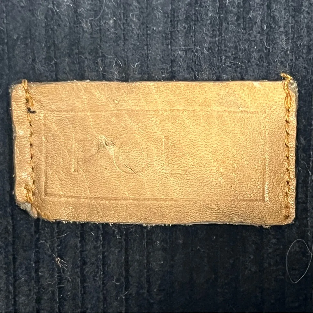 POL Black 100% Cotton Chest Pockets Frayed Hem Corduroy Trucker Jacket Small - Image 3