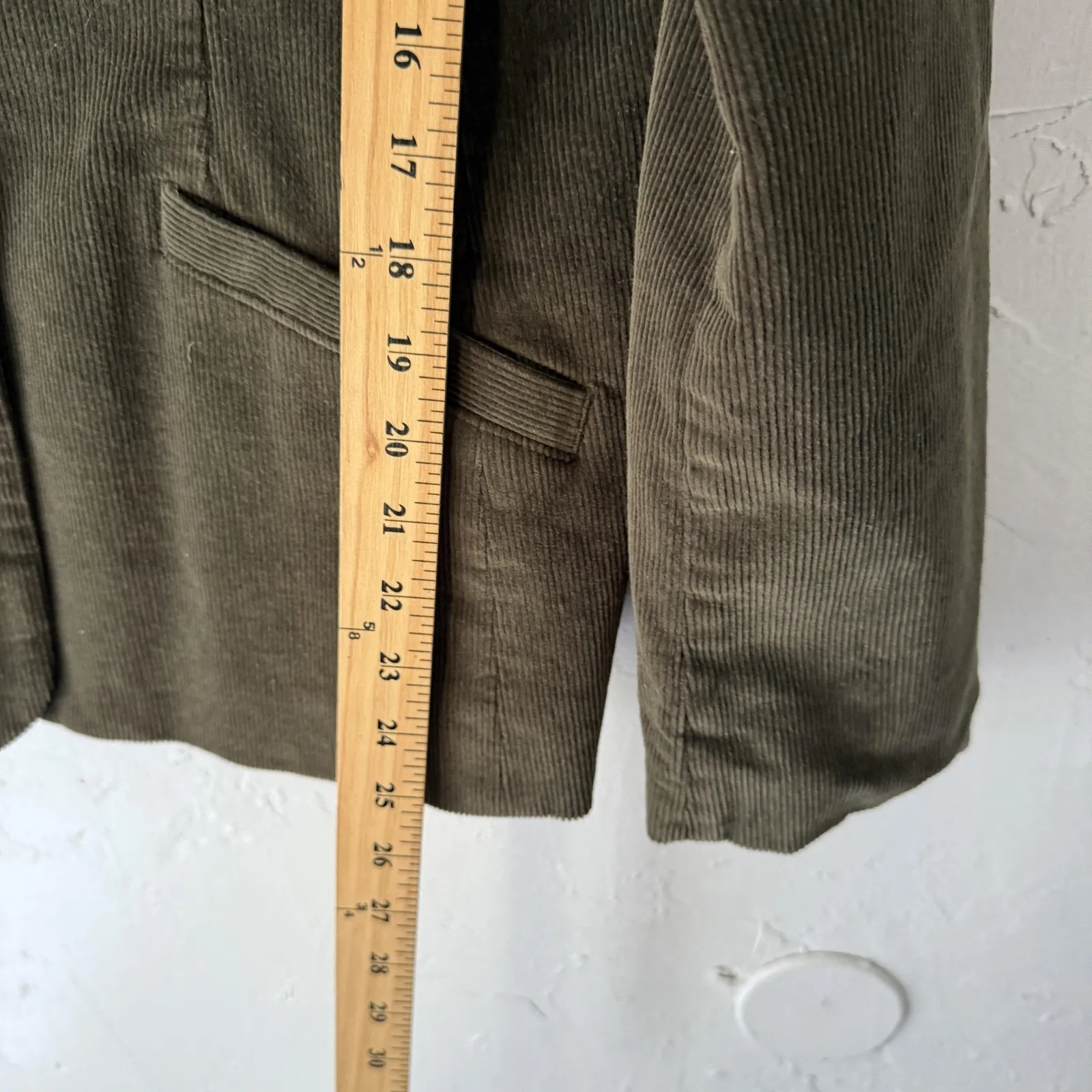 LL Bean Blazer Womens 10 Regular Brown Corduroy Stretch Classic Jacket Pockets‎ - Image 5