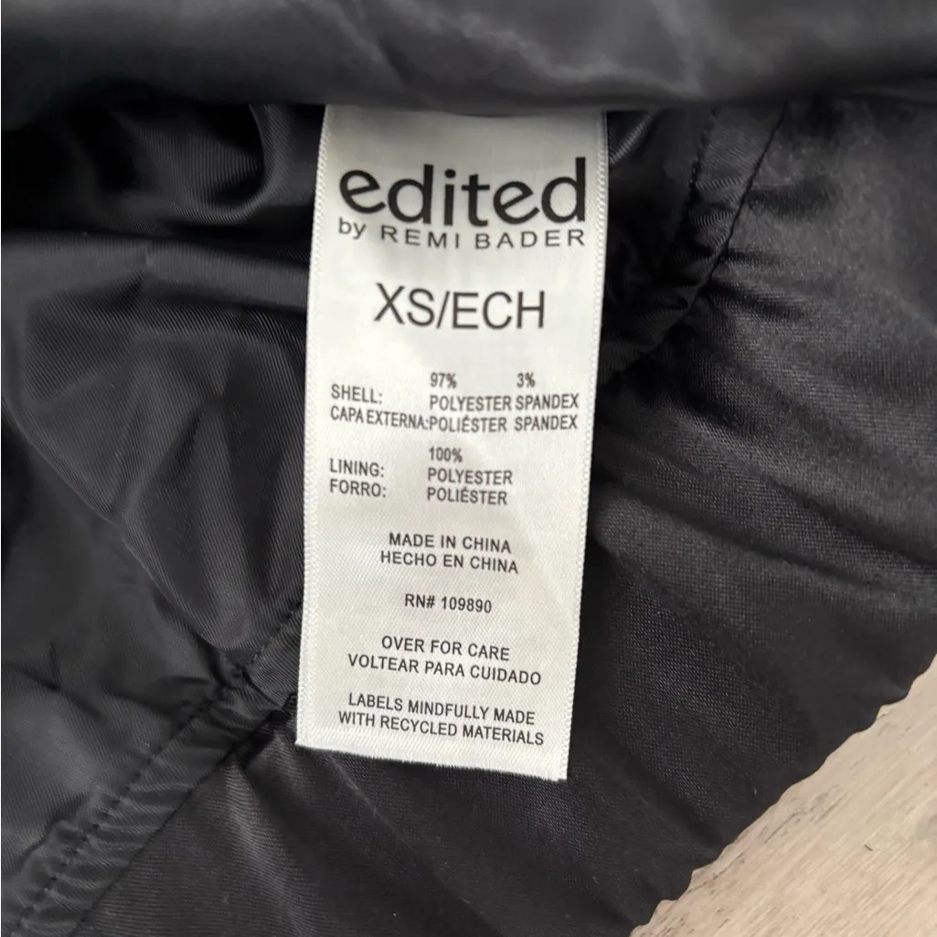 Black Bomber Jacket by Edited by Remi Bader NWT Size XS - Image 3