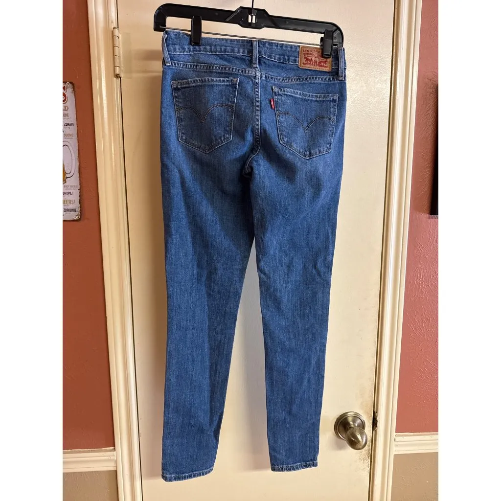 Levis Womens 711 Skinny Mid-Rise Jeans Medium Wash Denim Size 2 - Image 4