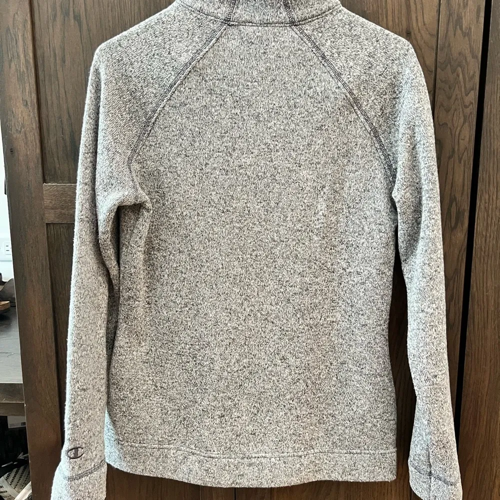 Champion  Heather Gray Quarter-Zip Sweater - Image 3