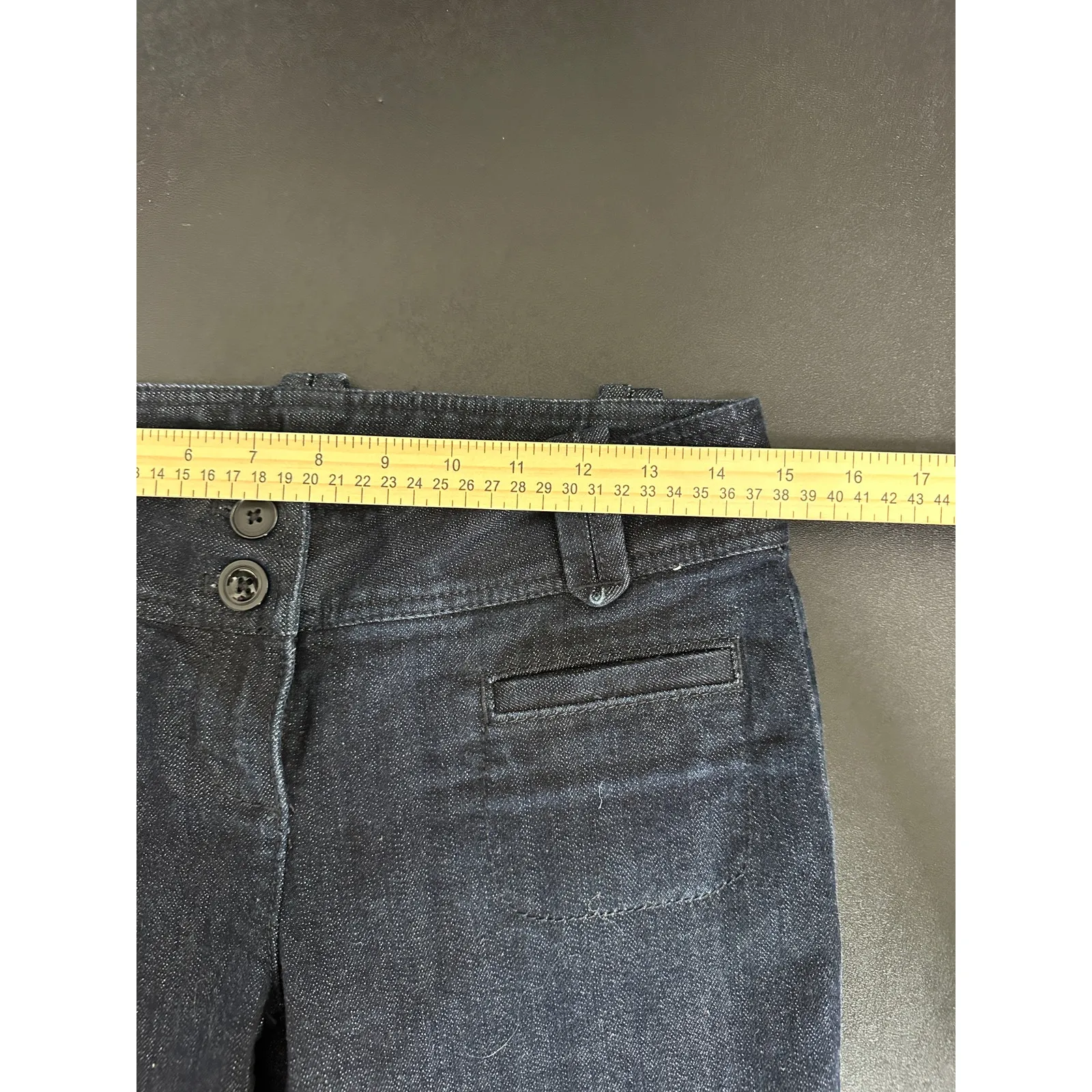 Ann Taylor Factory Jeans Women 0 Blue Dark Wash Denim Curvy Fit Just Below Waist - Image 7