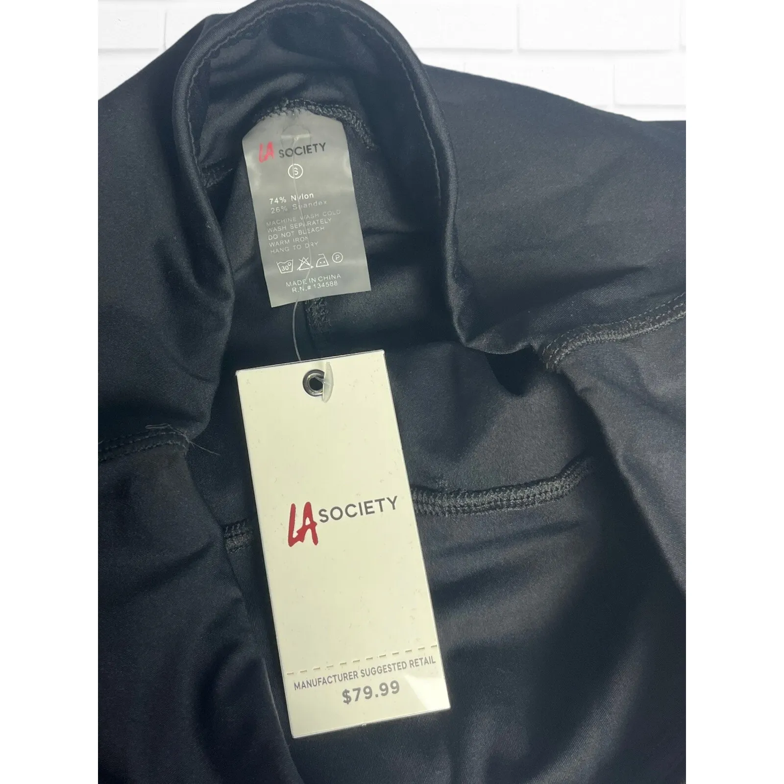 LA Society Leggings Women's Small Mesh Criss Cross Athletic Wear Athleisure‎ - Image 6