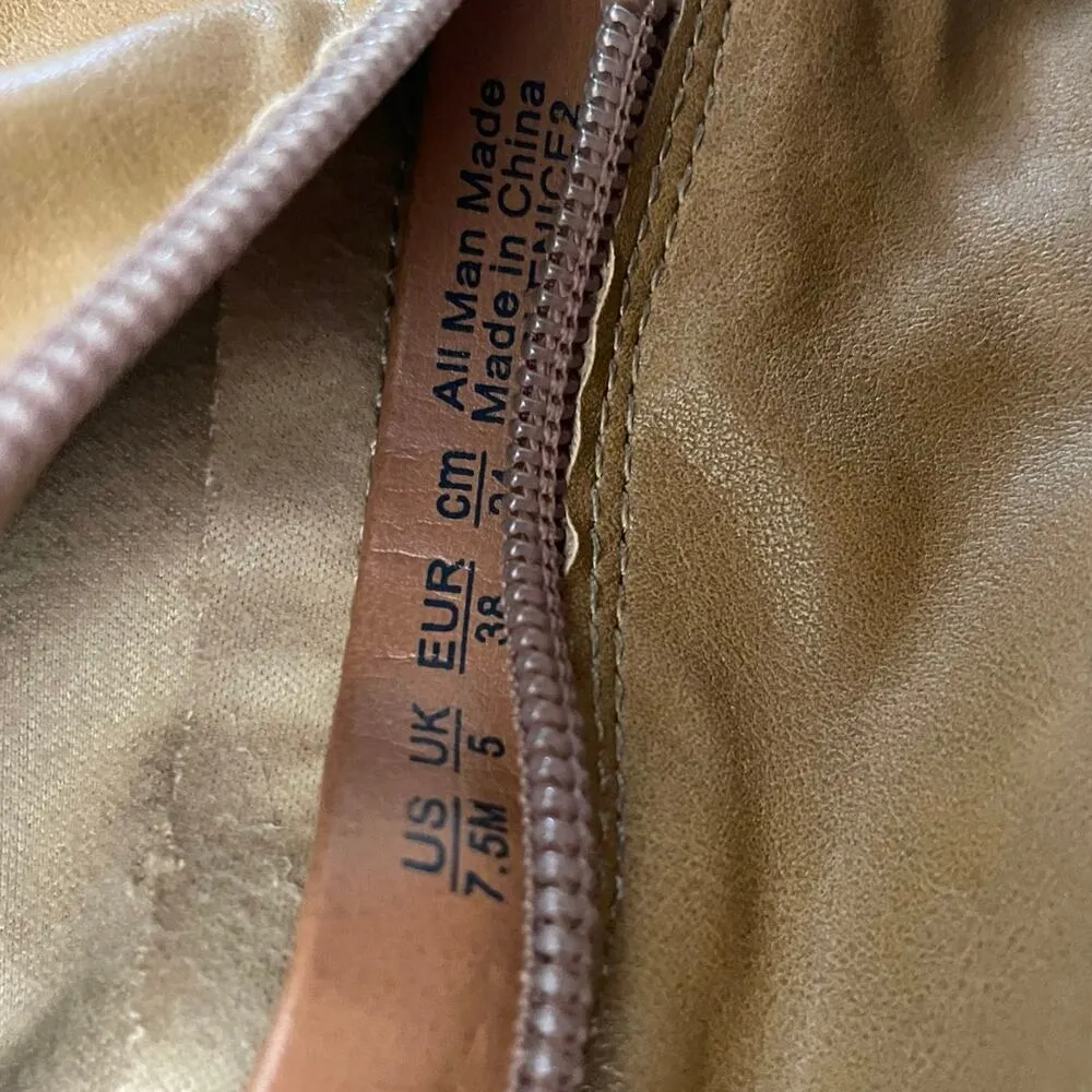 Franco Sarto L-Glenice 2 Knee High Women's Boot Camel Tan Size 7.5 Med, S75 - Image 9