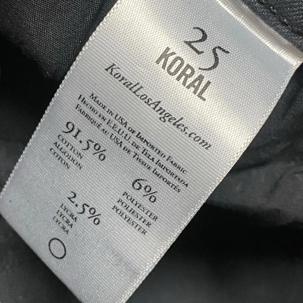 Koral Denim Stretch Gray Wash Skinny Jeans Mid Rise Sz 25 Fitted Gunmetal - Image 8