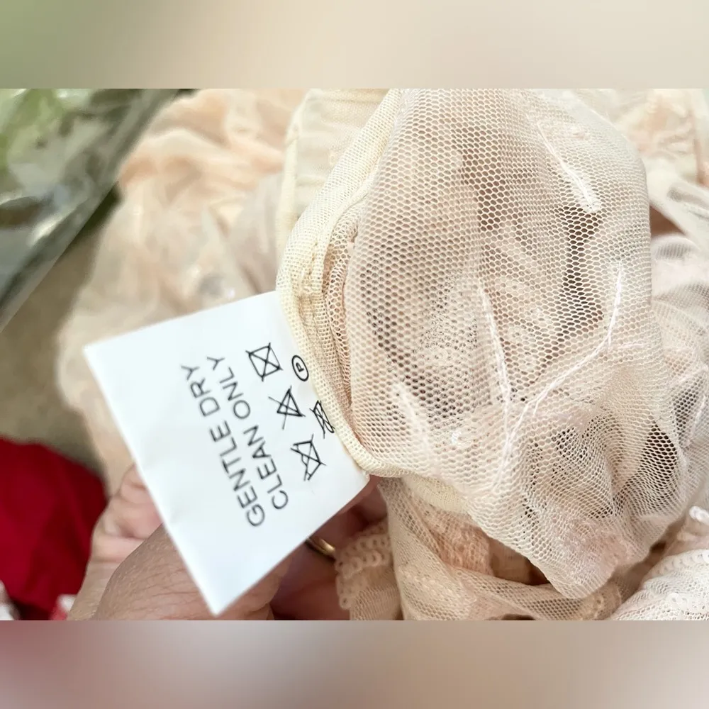 House of CB Peach pink Lucya long sleeve sequin limited edition gown S - Image 6