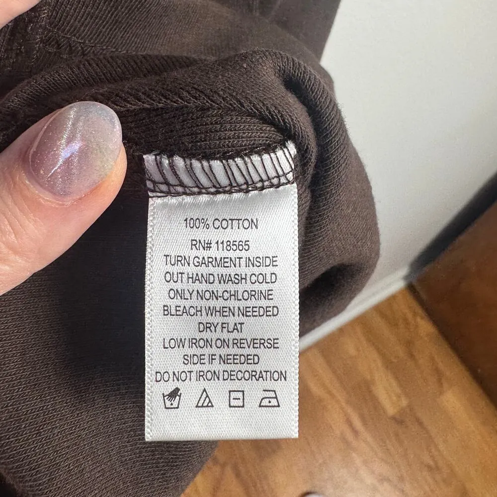 Quacker Factory Top Women X1 NWT Sparkle Long Sleeve Knit Brown Embellished - Image 7