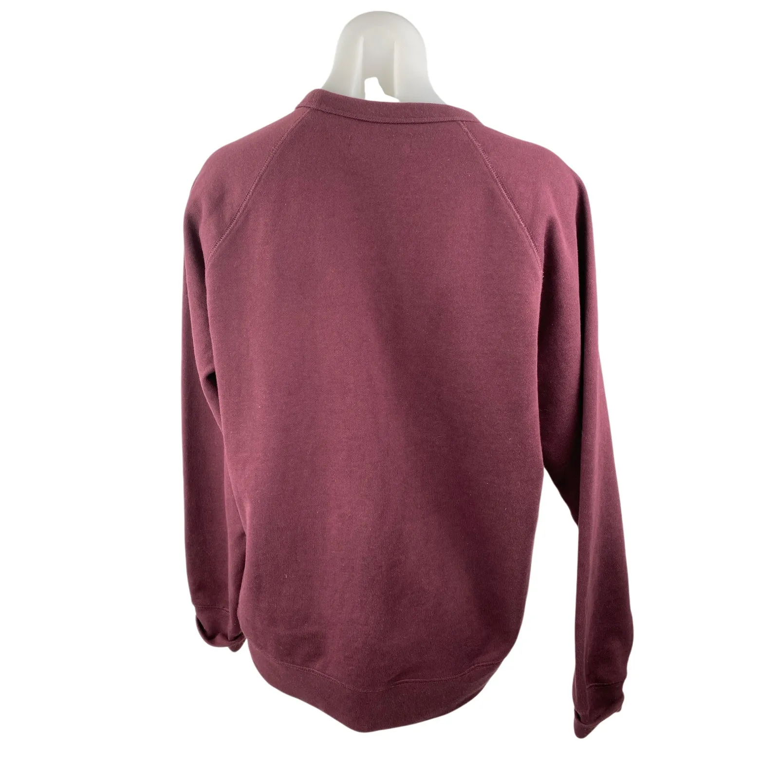 Everlane Women's Red 100% Human Crew Neck Long Sleeve Sweatshirt Top Size M - Image 2