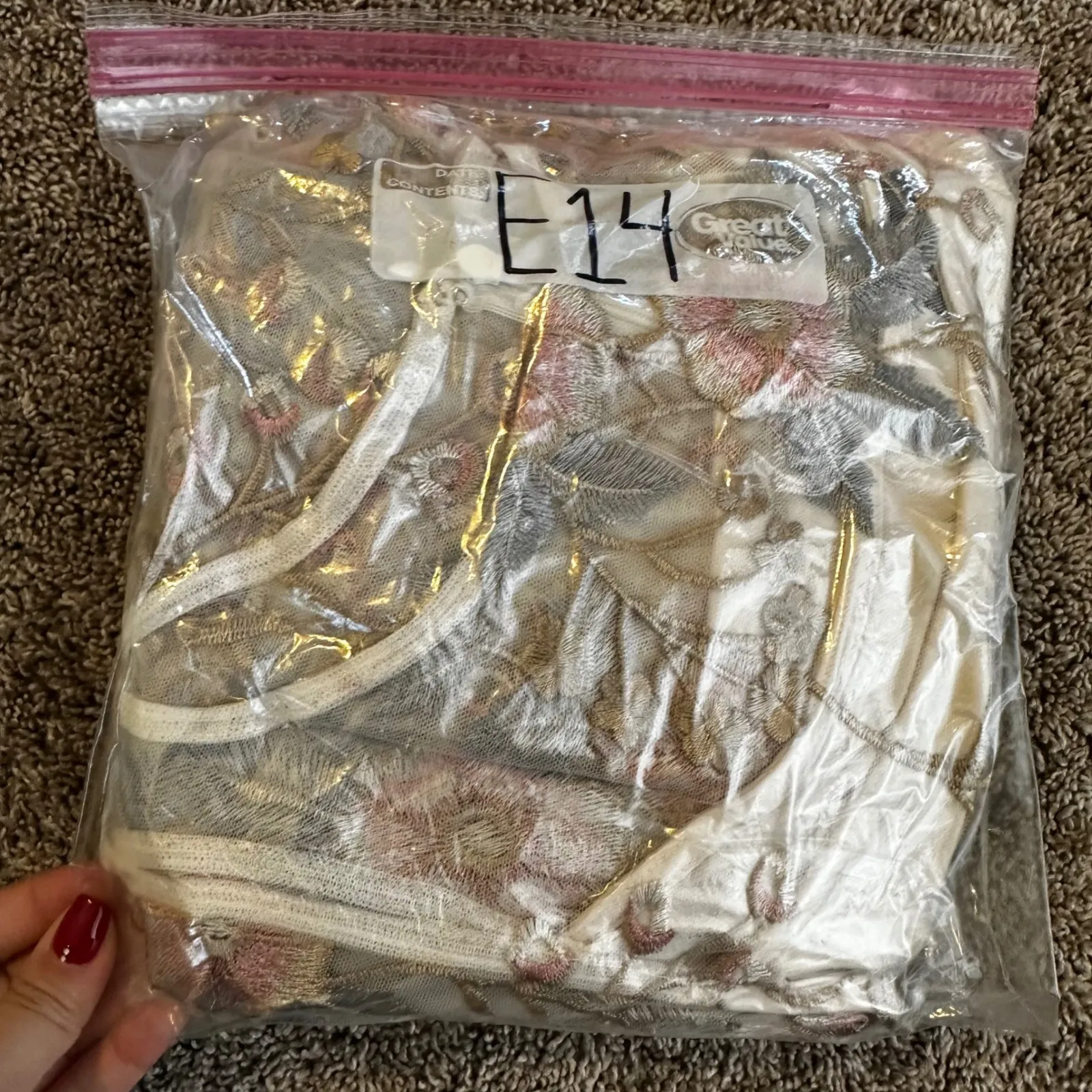 Adrianna Papell Illusion White Floral Embroidered Sheer Overlay Midi Dress US 14 - Image 13