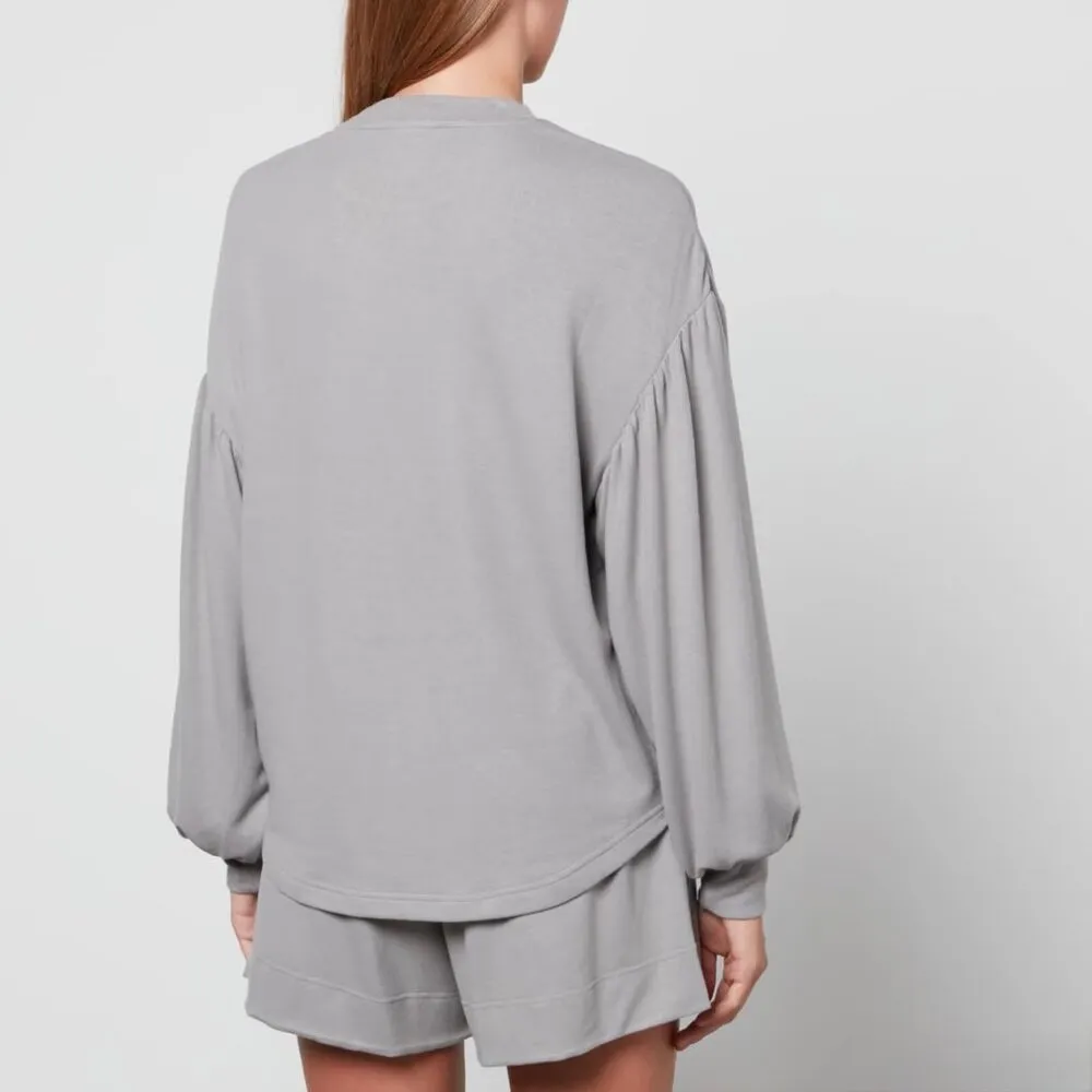 Varley Brannon‎ Oversized Flannel Sweatshirt in Gray Loungewear Cozy Top Size XS - Image 2