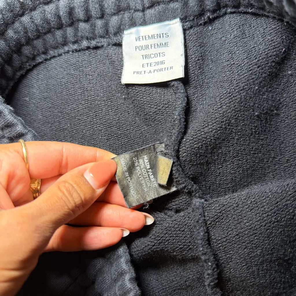 Vetements Black Jogger Sweatpants Pret - Image 10