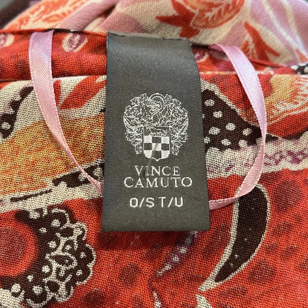 Vince Camuto Multicolored Bohemian Paisley Wrap W/Arm Holes OSFM - Image 11