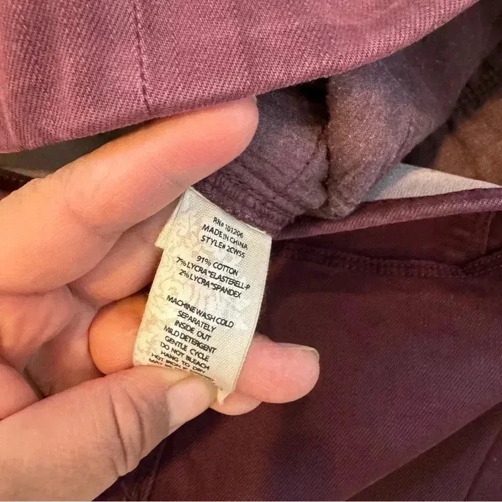 Soft Surroundings The Ultimate Pullon Relaxed Straight Jeans Size M Purp… - Image 5