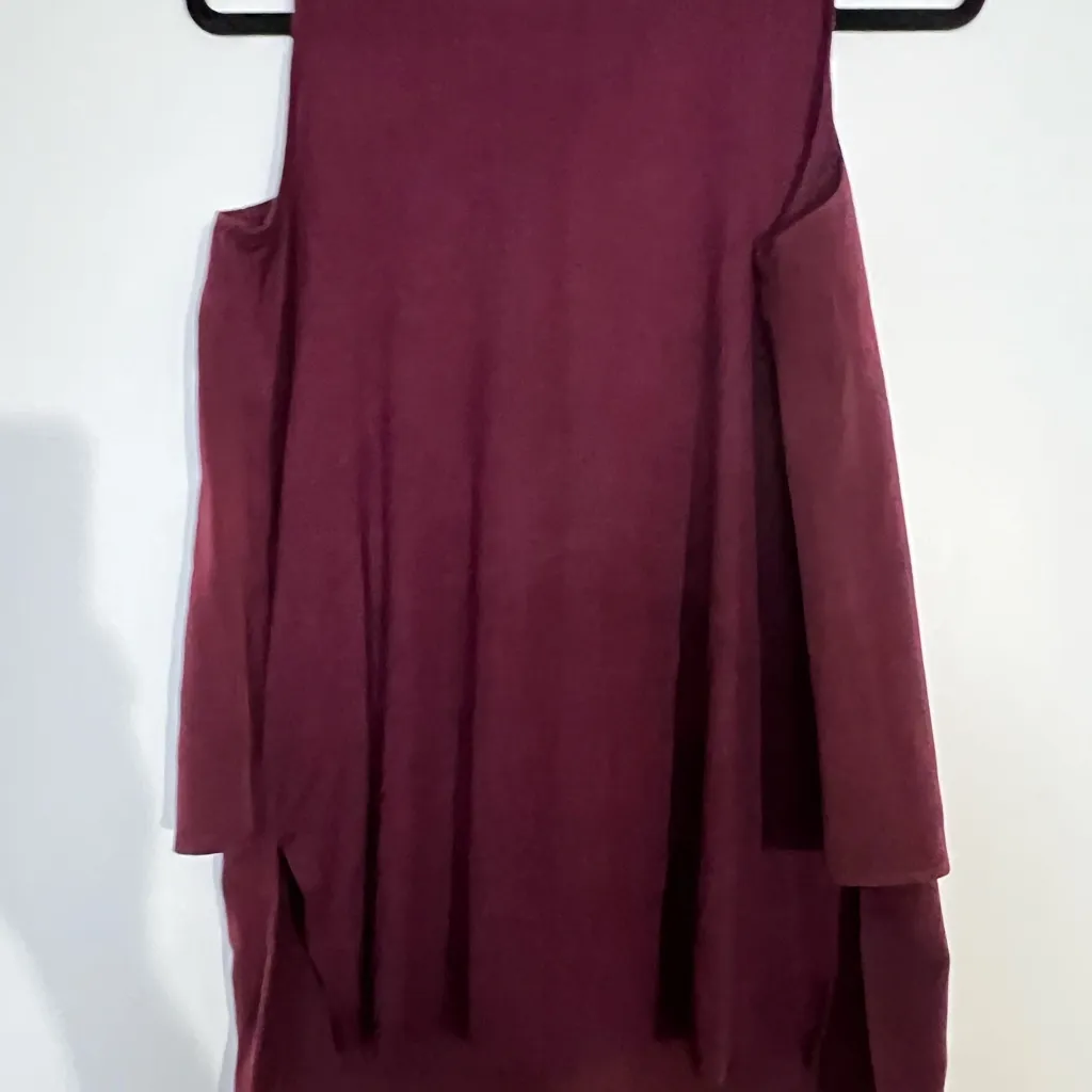 DG2 by Diane Gilman SZ S Side Stripe Easy Tank TOP SHIRT RED WINE - Image 7