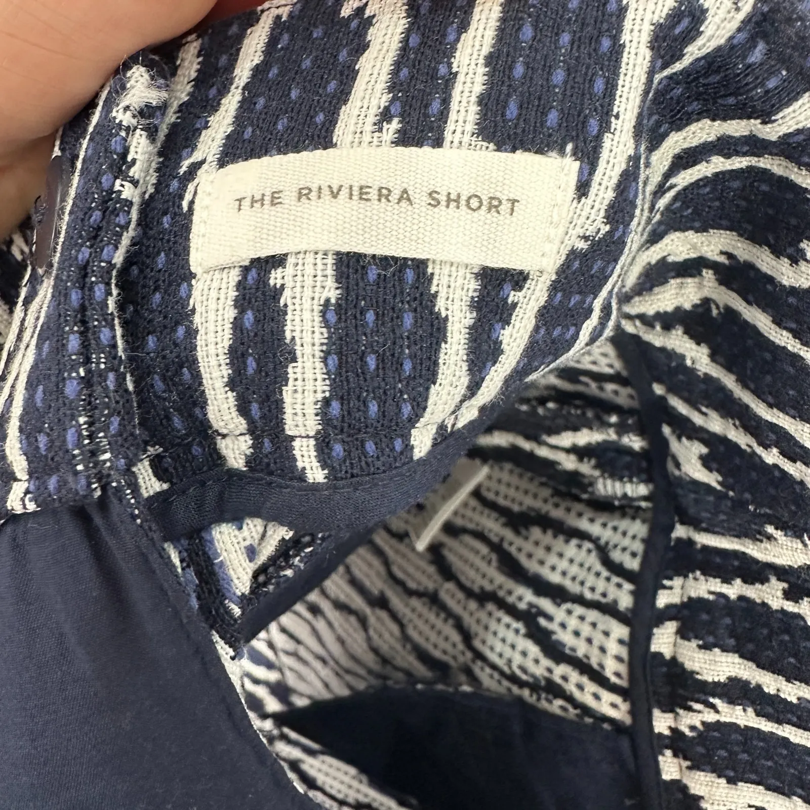 LOFT Riviera Shorts Womens 2 Blue Geometric Print Preppy Coastal Resort Vacation - Image 4