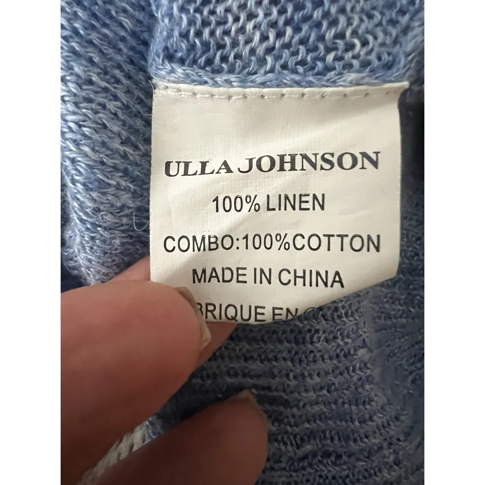 ulla johnson linen‎ cardigan With Cotton Mesh Large - Image 8