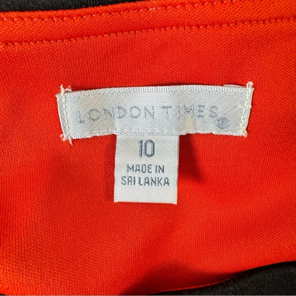 London Times ModCloth Thick Knit Floral Cap Sleeve Midi Shift Dress Size 10 NEW - Image 10