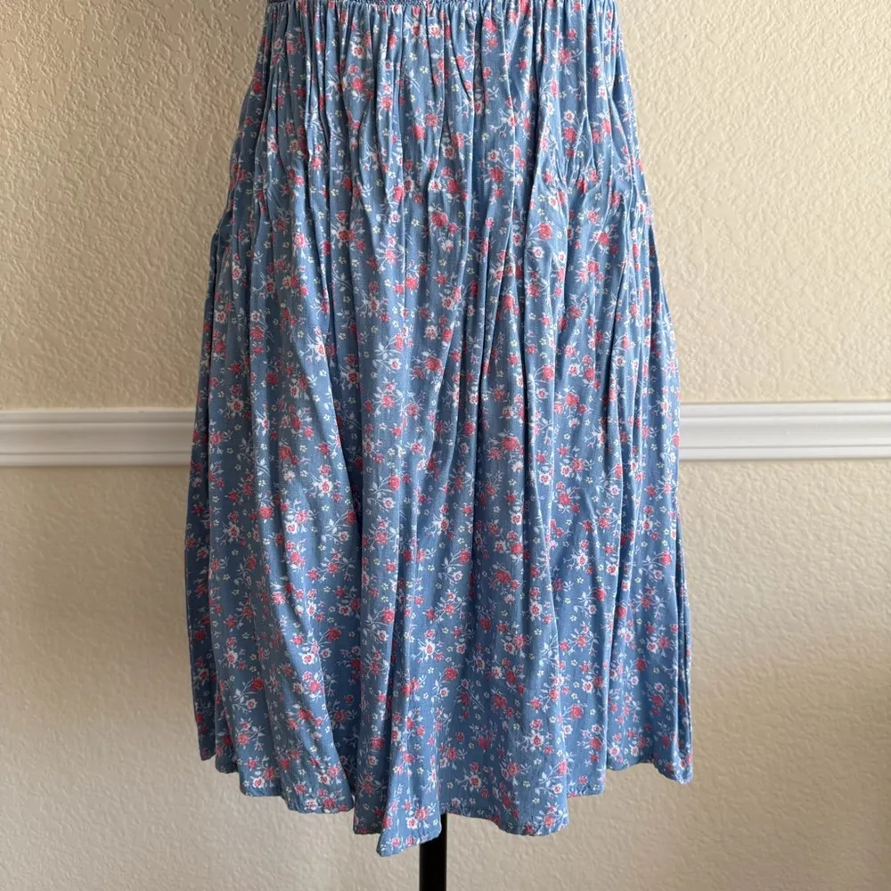 Aeropostale Floral Smocked Puff Sleeve Dress Medium Feminine Cottage Prairie - Image 6