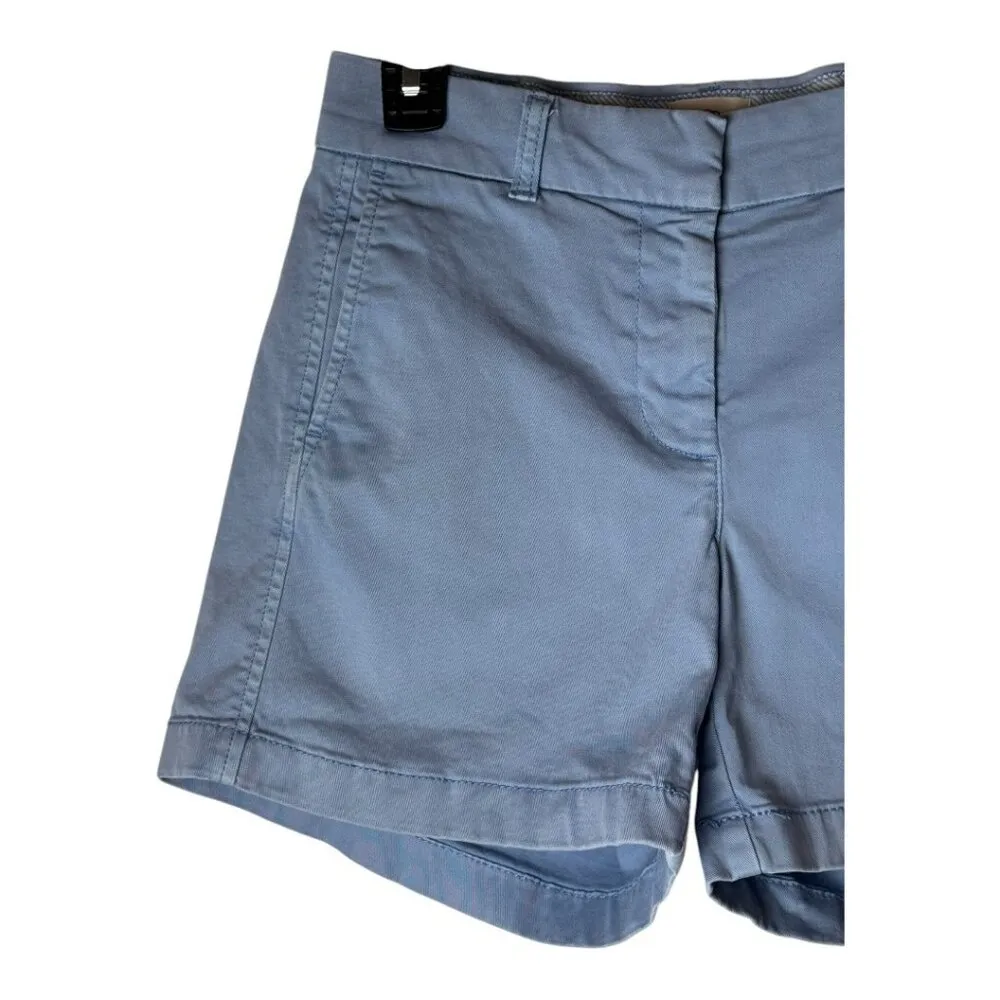 J Crew Shorts Women 2 Blue Cotton Blend Chino‎ Outdoor Preppy Casual Vacation - Image 4