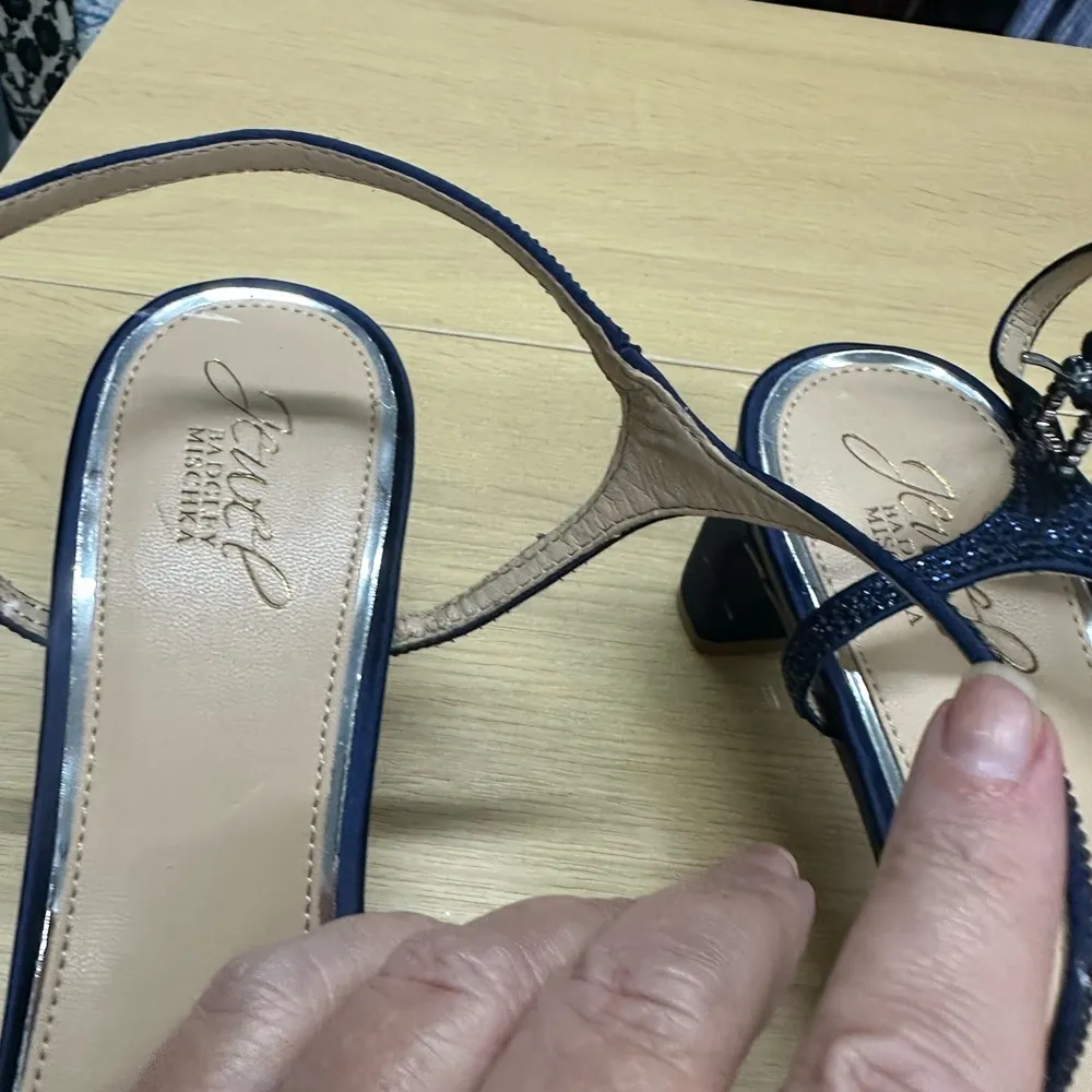 Jewel Badgley Mischka Alexis Slingback Sandal in Blue Size 11 NWOT - Image 7