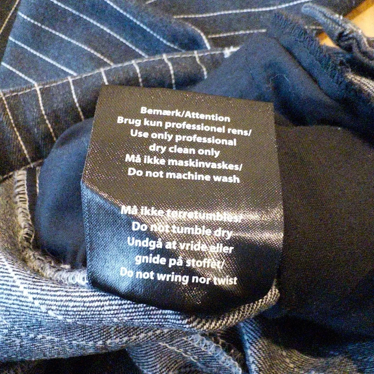 Baum Und Pferdgarten Nanny Jeans Pinstripe Wide Leg Drawstring Waist Size 36 EUR Gray - Image 6