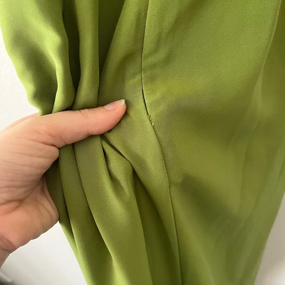 Mac Duggal 2630 Apple Green Cut Out Puff Sleeve Gown with Sequins Womens Size 8 - Image 12