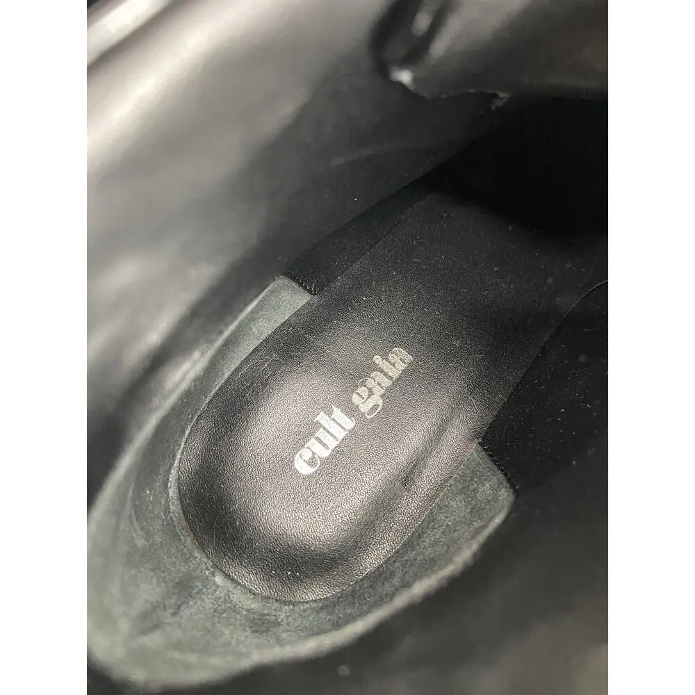 Cult Gaia Bratz Black Leather Platform Lug Block Heel Lace Up Boots Size 40 - Image 7