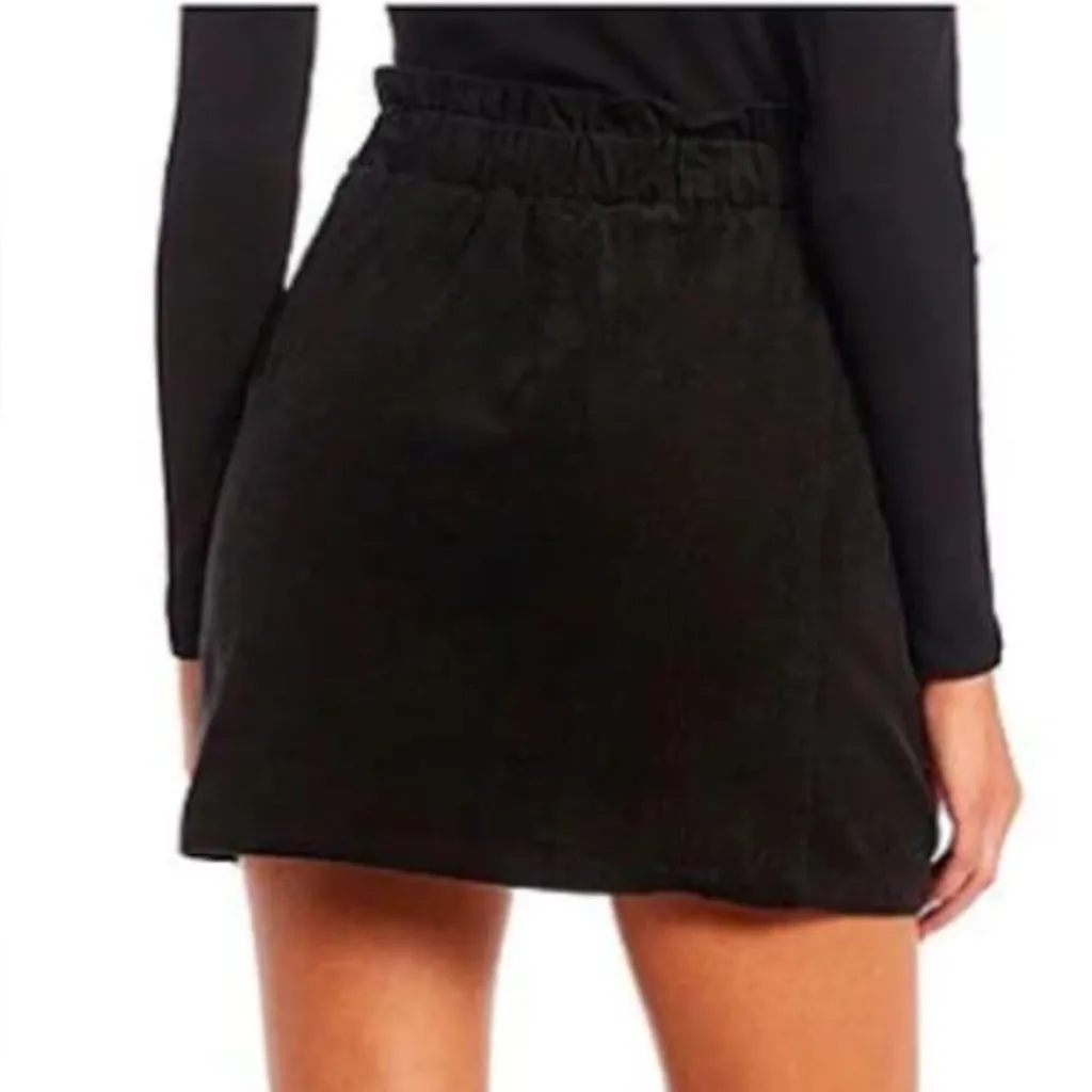 Copper Key Black Corduroy Skirt Women's Size Medium Mini Skirt Paperbag Waist - Image 13