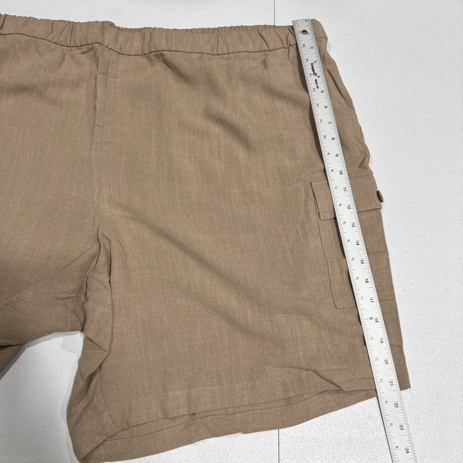 Susan Graver Pure Womens Pull On Shorts Size 4XP Rayon Linen Blend A501390 Pocke - Image 11