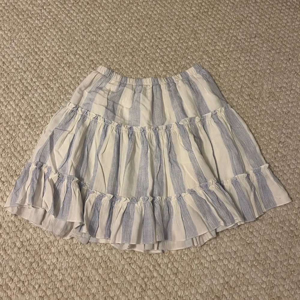 NWOT Princess Polly Salt Water Blue/White Stripe Mini Skirt - Image 4