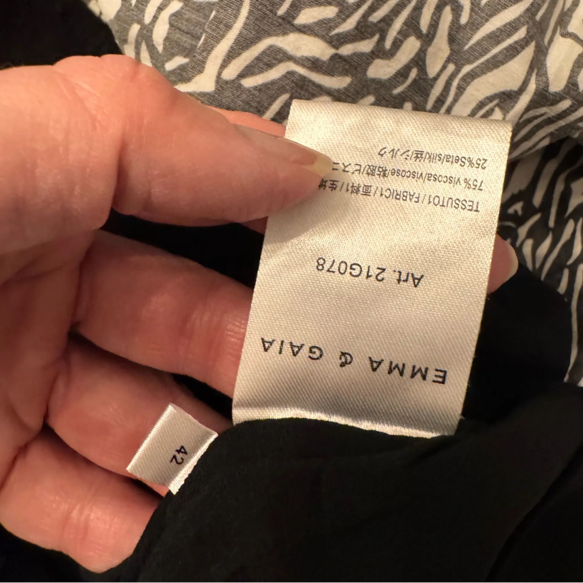 EMMA & GAIA Midi Skirt‎ Black Size 42 - Image 6