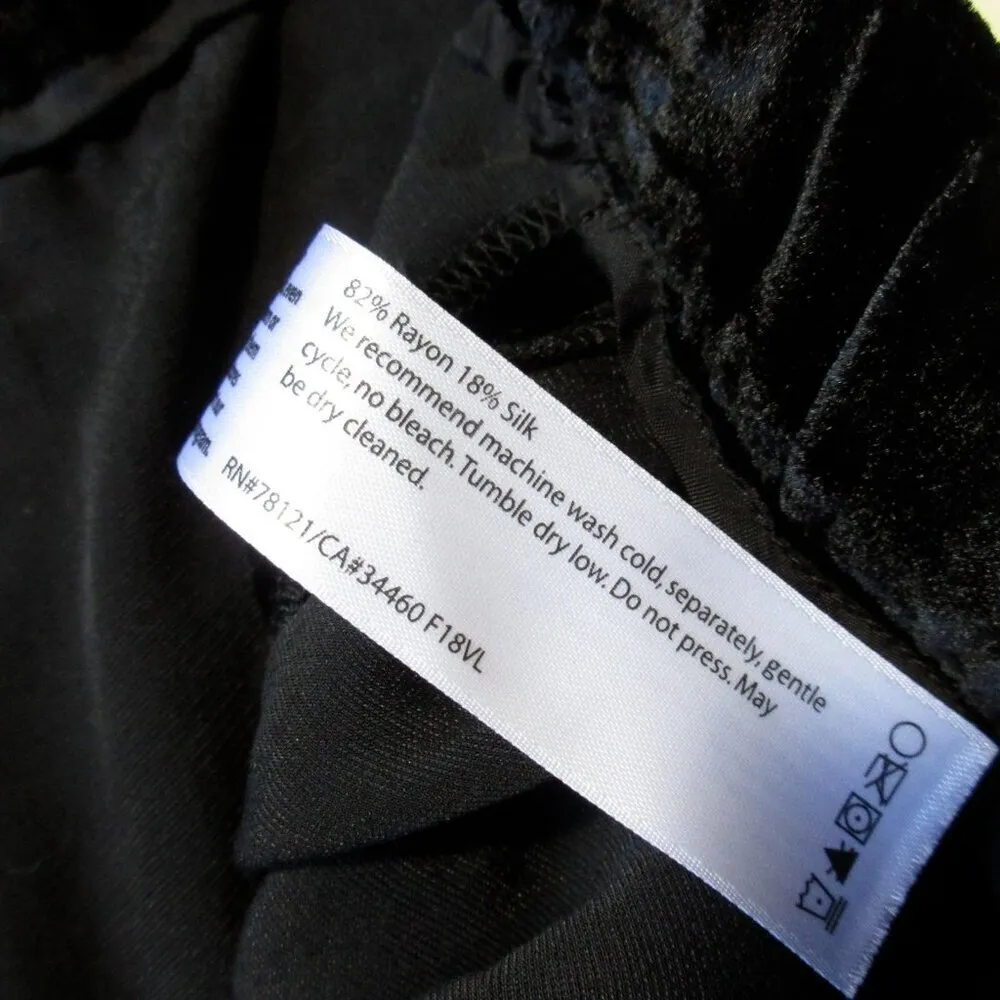 NWT Eileen Fisher Ankle Length Pant in Black Velvet Tapered Pull-on Pants XS - Image 4