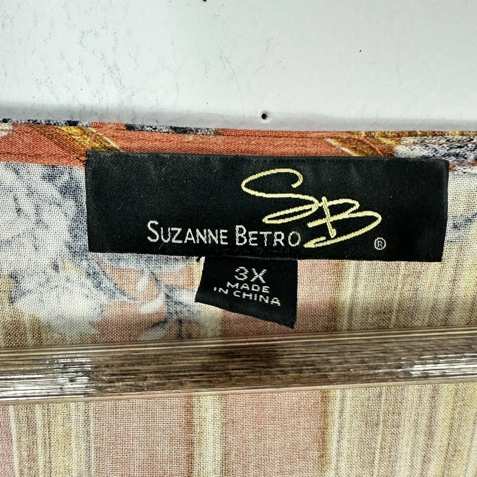 Suzanne Betro Womens Top 3X Floral‎ 3/4 Bell Sleeve Flowy Boho Cottage Peasant - Image 2