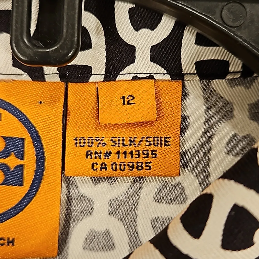 💕TORY BURCH💕 Long Sleeve Button Front Shirt Dress ~ 12 Geometric Chain Print - Image 8