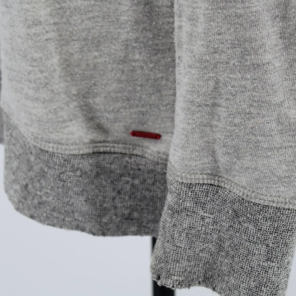 n:Philanthropy Star Embroidered Terry Sweatshirt Gray White Cotton Blend Small - Image 5