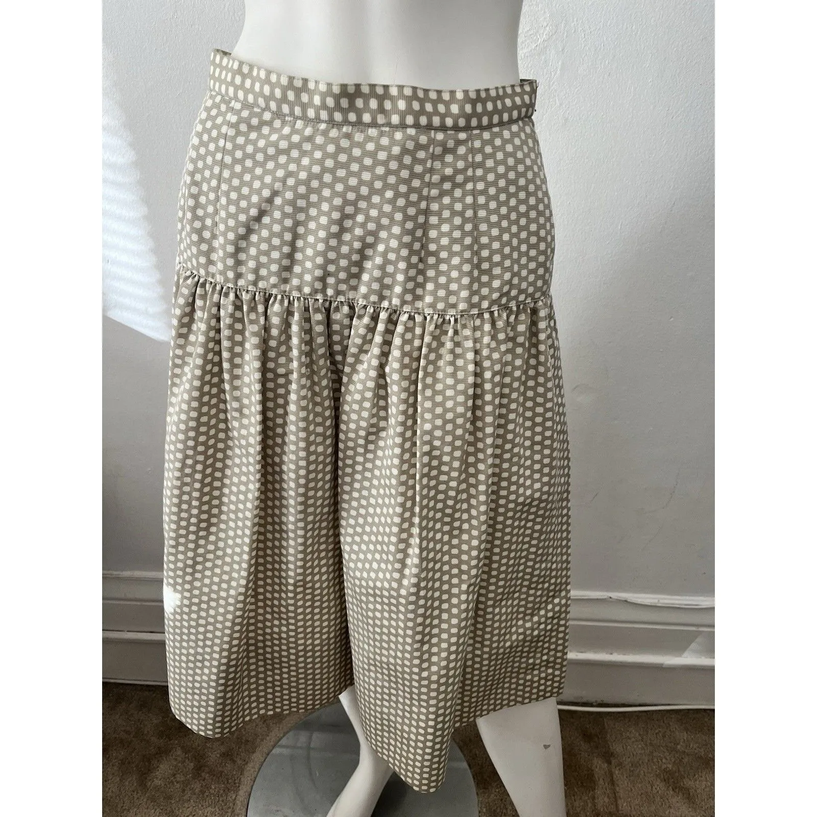 Vtg 80s Adele Simpson Skirt Suit 4 Green Polka Dot Retro Preppy Old Money Glam - Image 14