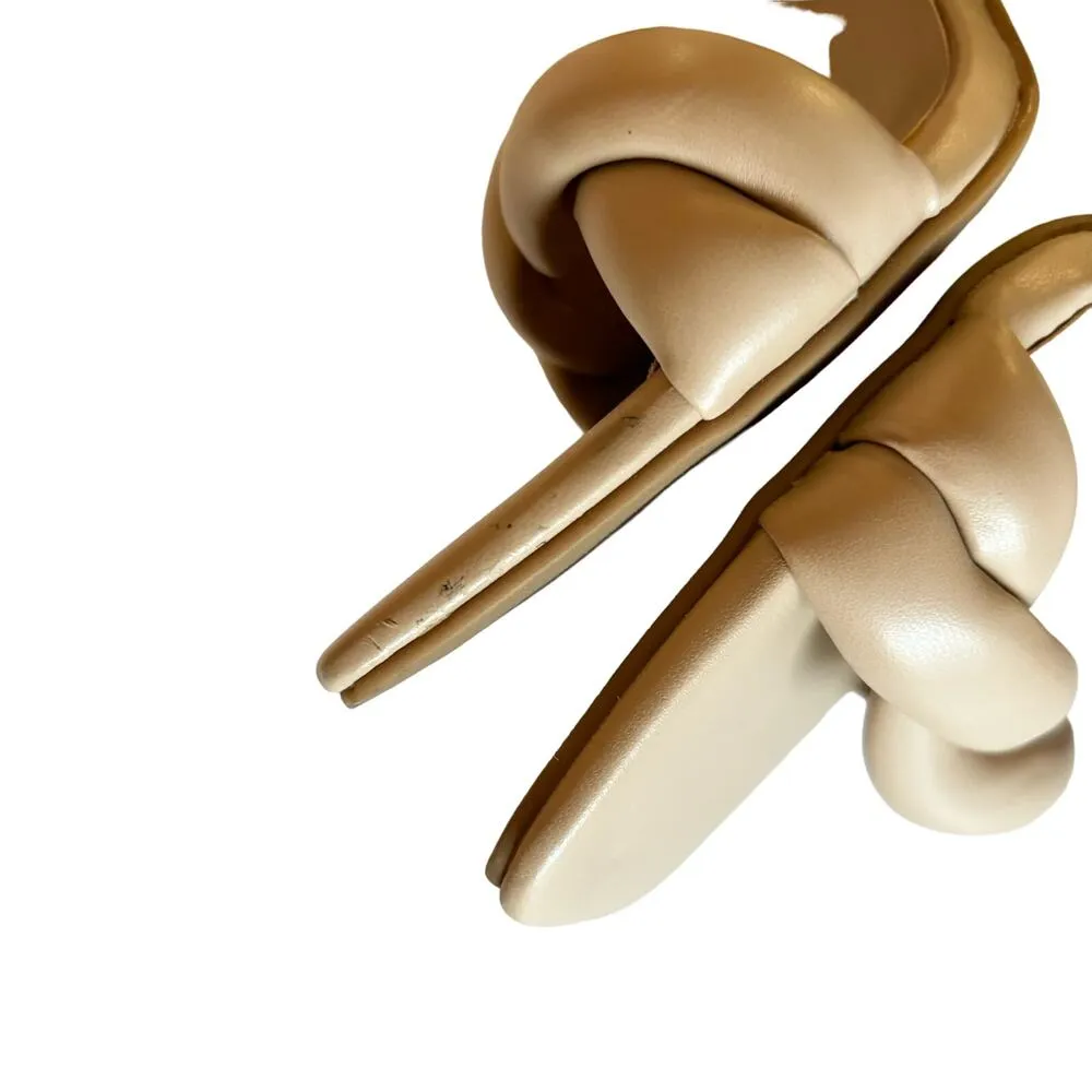 Open Edit Women's Remmy Beige Braided Twist
Strappy Sandals Size 9 - Image 4