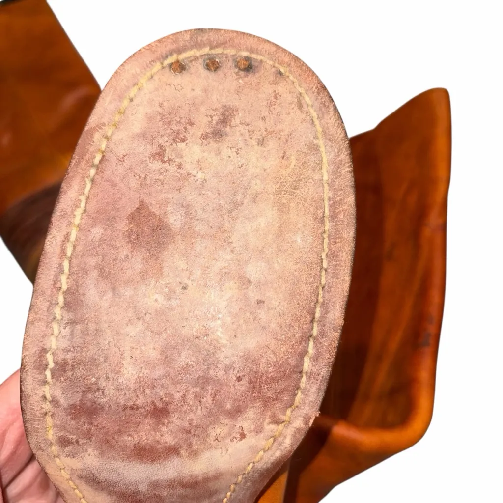 Vintage 1970’s Frye Black Label Cognac Campus Boots Shoes size 8AA  #8190 - Image 13